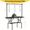 46 Inch Dog Grooming Table,Foldable Pet Grooming Tables at Home with Adjustable Arm,Nooses, Mesh Tray - 3 of 4