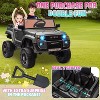 Black 24V Licensed Toyota Kids 2 Seater Ride On Car With Remote Control Four Wheel Drive Switch Led Lights Bluetooth And Shovel Black - 4 of 4