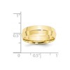 Black Bow Jewelry 6mm 10K White or Yellow Gold Knife Edge Comfort Fit Band - 4 of 4