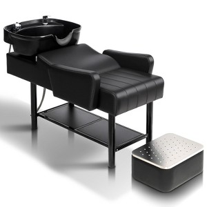 Karl Home Shampoo Backwash Unit with ABS Plastic Bowl and Storage Shelf - 1 of 2