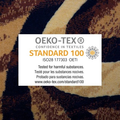 Catalina Black and Brown Abstract Swirl Synthetic Area Rug