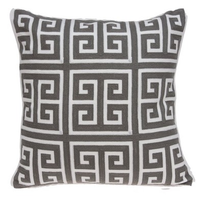 Parkland Collection,Adora Gray And White Throw Pillow
