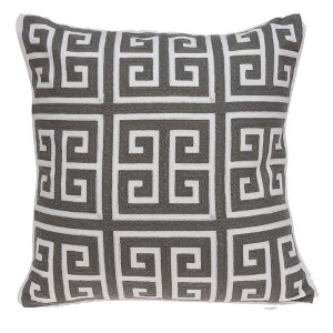 Parkland Collection,Adora Gray And White Throw Pillow - 1 of 4
