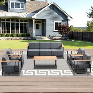 Gymojoy Outdoor Sofa Funiture with Thick Cushion for Garden Yard - 1 of 4