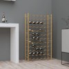 vidaXL Gold Metal Wine Rack - Modern, Durable, and Freestanding Style, Stores Up to 72 Wine Bottles - Ideal for Kitchen, Pantry, or Bar Area - 2 of 4