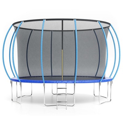 14FT Trampoline, Recreational Trampolines with Enclosure Net and Ladder