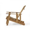 Folding Adirondack Chair Outdoor Wooden Accent Furniture, Adjustable Reclining Adirondack Chair, Comfortable Lounge Chairs - 3 of 4