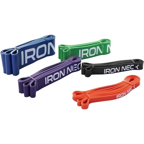 Iron Neck Resistance Set Of 5 Power Bands Premium Heavy duty