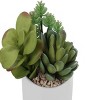 GlasFlength Artificial Plants Small Fake Plants Artificial Grass Plants Faux Plants for Indoor Home Table Decor, Green, 5.5"*4.5"*7" - 3 of 4