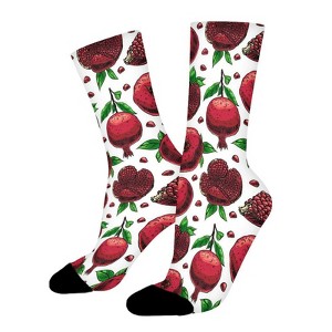 Fresh Pomegranates Women Printed Crew Socks Funny Funky Socks Soft Polyester Novelty Gifts for Artists Men - 1 of 1
