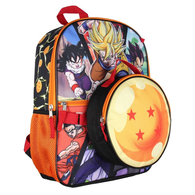 Dragon Ball Z Backpack Lunch Box Drawstring Bag Keychain Pencil Case 5 Pc Set Multicoloured, 2 of 7