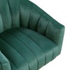 Velvet Upholstered Swivel Barrel Chair with Plush Cushion and Modern Living Room Design for Living Room - 4 of 4