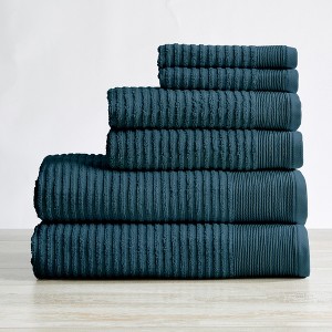 Cotton Absorbent Textured Towel Set - Great Bay Home - 1 of 4