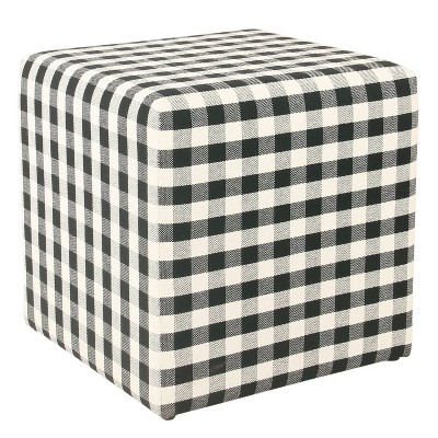 Small Square Ottoman Black - HomePop
