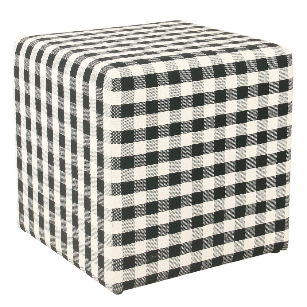 Small Square Ottoman Black - Homepop was $84.99 now $63.74 (25.0% off)
