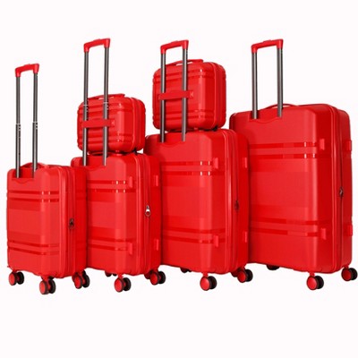 Coolife 6-piece luggage set,expandable hard shell luggage set with rotating wheels,suitable for carry on luggage,lightweight travel luggage set