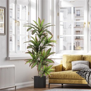 Artificial Dracaena Tree, Faux Plants Decor Dracaena Artificial Plant Fake Tree - 1 of 4