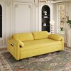 Compact Modern Velvet Sleeper Sofa with Armrest Storage Converts to Queen Bed for Living Room –3irtyhousy - 2 of 4