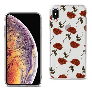 Reiko Apple iPhone XS Max Design Air Cushion Case with Rose Design in Clear - 1 of 4