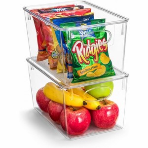 Sorbus Large Plastic Storage Bins with Lids - for Kitchen Organization, Pantry/Storage Organizers, Fridge Organizer - Clear Storage Bins - 1 of 4