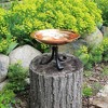 Achla Designs 8" Dogwood Garden Birdbath, Copper Plated/Patina Finish, Tripod Stand: Stainless Steel, Freestanding - 4 of 4