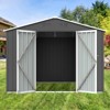 GDFStudio Blume 6x8 Apex Roof Metal Storage Shed with Hinged Door and Punched Vents - 4 of 4
