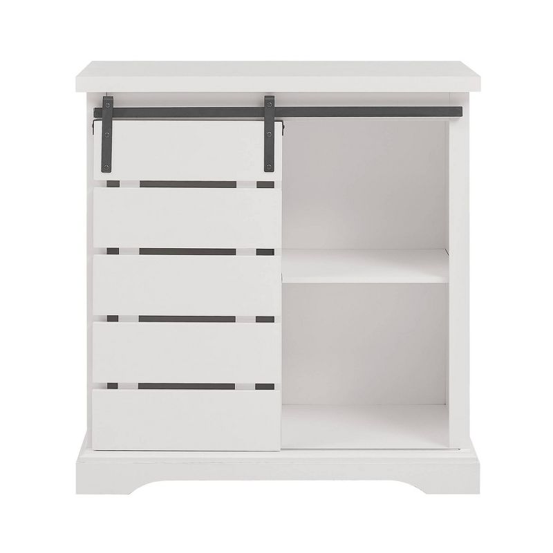 Tertia Modern Transitional Accent Cabinet with Sliding Plank Door - Saracina Home, 1 of 17
