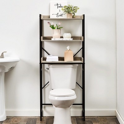 The Lakeside Collection Farmhouse Bathroom Collection - Over Toilet Tower Natural
