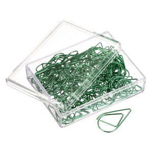 Unique Bargains Drop-Shaped Decorative Bookmark Metal Small Size Paper Clip 100 Pcs - 1 of 4