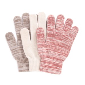 MUK LUKS Womens  3 Pair Pack of Gloves - 1 of 4