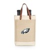 NFL Philadelphia Eagles Pinot Jute Insulated Wine Bag - Beige - 2 of 4