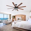 Sofucor 66'' Ceiling Fan with Lighted and Remote Control for Industrial Black and Brown - 3 of 4