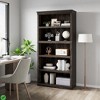 Space-Saving 5-Tier Bookcase - 67.4"H Woodgrain Display Storage Shelves, Modern Profile - 4 of 4
