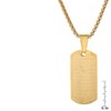 Steeltime Ladies stainless steel serenity prayer pendant comes with 18" chain. Color Options: Silver, Gold - 3 of 4