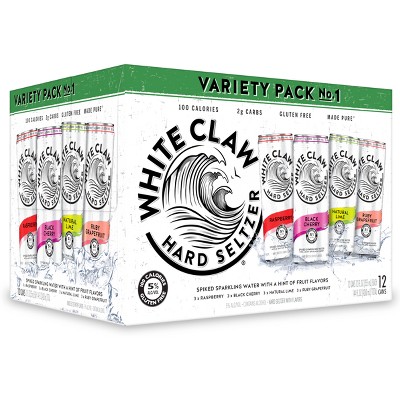 White Claw Hard Seltzer Variety Pack - 12pk/12 fl oz Slim Cans