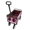 VYNXARIA Minimeetall Strap Collapsible Foldable Wagon Cart with strapping system, Beach Wagon , Utility Cart , Utility Wagon Grocery Cart,pink - 3 of 4