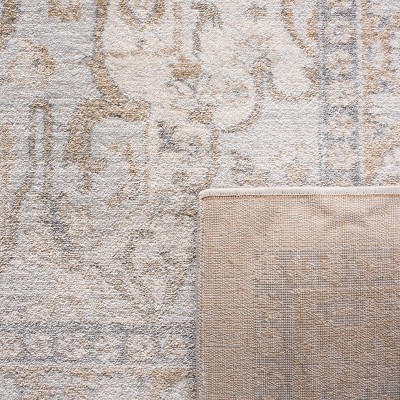 Isabella 6'7" Square Cream and Beige Synthetic Area Rug
