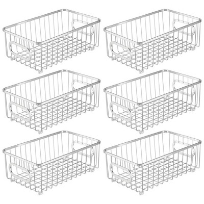 Mdesign Metal Bathroom Storage Organizer Basket Bin