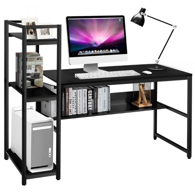 Tangkula Computer Desk Home Office Workstation W/book Shelves For ...