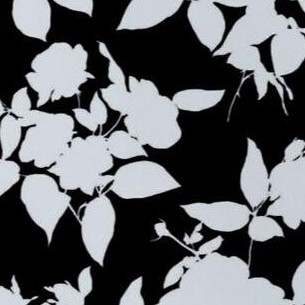 black porcelain floral