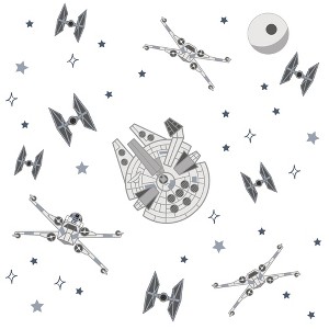 Lambs & Ivy Star Wars Squadron X-Wing/Tie Fighter/Millennium Falcon Wall Decals - 1 of 4