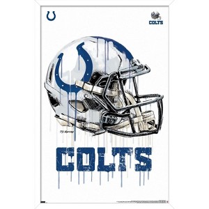 Trends International NFL Indianapolis Colts - Drip Helmet 20 Framed Wall Poster Prints - 1 of 4