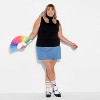 Pride Adult Cutout Fashion Tank Top - Black - 3 of 3