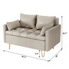 44.5 Inch Small Modern Loveseat Sofa Couch with Storage Under Seat Cushion - 2 of 4