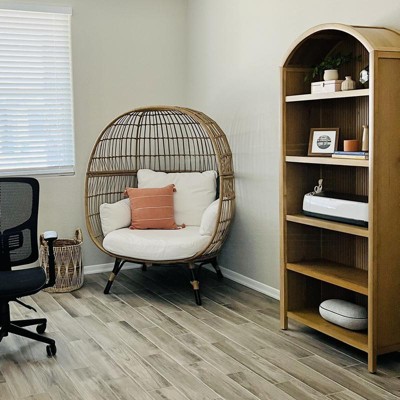 Grooved Wood Arch Bookcase Cabinet - Natural - Hearth & Hand™ with Magnolia