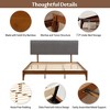 NicBex Full/Queen/King Bamboo Wood Platform Bed Frame with Curved Upholstered Adjustable Headboard,Under Bed Storage,Noise-Free,Easy Assembly,Gray - 3 of 4