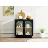 Gulches Compact Black Storage Cabinet with Acrylic Door - Space-Saving Organizer for Living Room/Dining Room/Study - 2 of 4