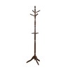 NAYSAYE Coat Hanger Solid Wood Freestanding Coat Rack with 10 Hooks for Entryway Bedroom or Living Room, Dark Brown, 17.5"*17.5"*72" - 3 of 4