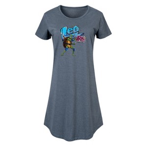 Women's - Teenage Mutant Ninja Turtles - Leonardo AKA Leo Graphic T-shirt Dress - 1 of 4
