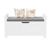 Toy Box Chest For Girls Boys, Wooden Toy Storage Organizer Trunk With Cushion Seat Bench, Flip-top Lid & Safety Hinge, Toy Chest For Nursery Playroom - 3 of 4
